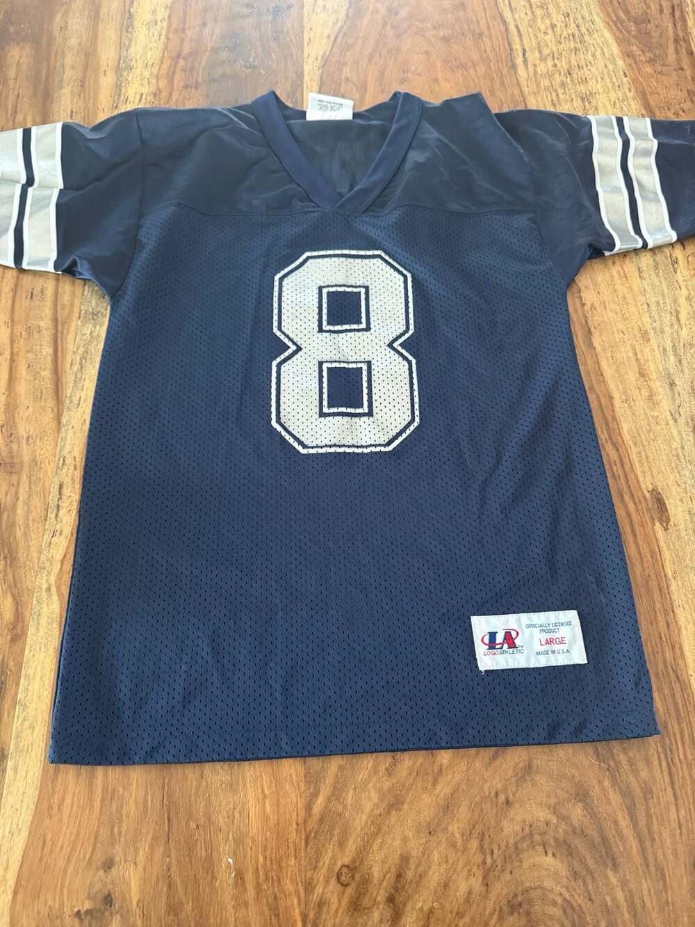 Logo Athletic Troy Aikman Dallas Cowboys Vintage Mesh Jersey Size Large kids